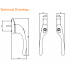 ProStyle Cranked Espagnolette Window Handle