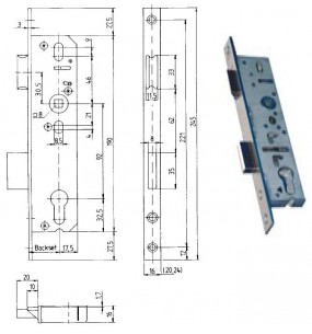 Euro Cylinder Mortice Lock