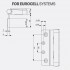Mila Evolution Composite Door Hinge - 3 Pack