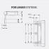 Mila Evolution Composite Door Hinge - 3 Pack