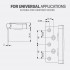 Mila Evolution Composite Door Hinge - 3 Pack