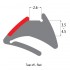 Tear-Off Glazing Wedge Gasket/Seal (50m)