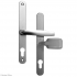 ASEC 68mm Lever Pad UPVC Door Furniture With Snib