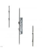 DOORMASTER Universal Lever Operated Latch & Hook - 2 Adjustable Rollers 2 Mushroom (UPVC Door)