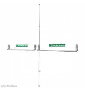UNION ExiSAFE Panic Bolt Set To Suit Rebated Double Doors