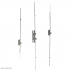 ROTO H600 3RDL2208 Latch & Deadbolt Single Spindle 2 Hook 2 V Cams