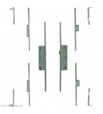 FULLEX Crimebeater Direct Fit Double Door Set 45 92 Latch & Deadbolt 2 Hook - Split Spindle