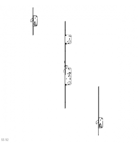 WINKHAUS AV4-F Heritage 2070 Auto Locking Latch & Deadbolt 20mm Radius 1770mm Length 2 Hook
