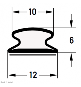 DEVENTER Self Adhesive Renovation Draught Strip S 9216 K
