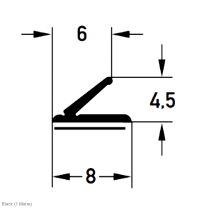 DEVENTER Self Adhesive Renovation Draught Strip S 9168A K