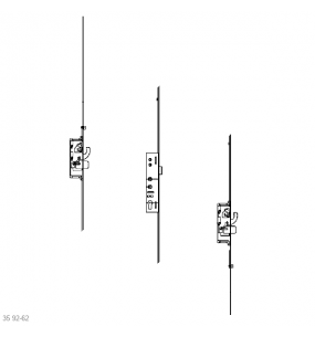 MILLENCO Mantis 3 Lever Operated Latch & Deadbolt 92 62 Twin Spindle 2 Hook 2 Anti Lift Bolts & 2 Rollers