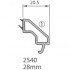Deceuninck 2500 Traditional Flat Chamfered UPVC Glazing Bead - 2540