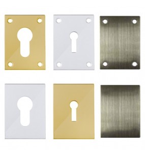 Flat Keyhole Protector - Profile Escutcheon (Adhesive or Screw On)