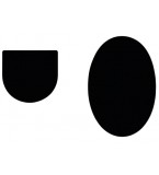 Connoisseur Window Handle Replacement Cover Cap Pack - Black