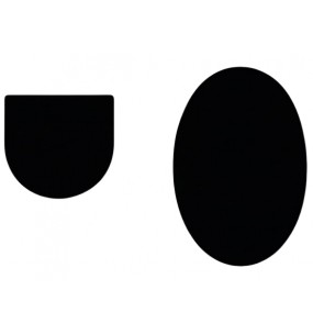 Connoisseur Window Handle Replacement Cover Cap Pack - Black